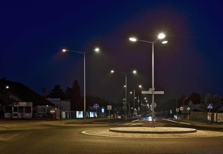Straßenbeleuchtung in der Gemeinde